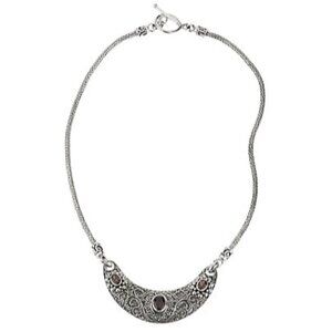 Artisan Crafted Sterling Silver 3.00 ct tw Garnet 18" Necklace